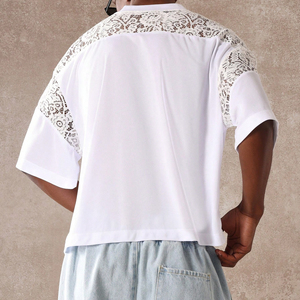 Premium White Mesh Lace Jersey <b>TShirt</b> for Men Women Oversized Streetwear Fashion Sports Inspired Number Print Graphic Breathable - Product Image 2