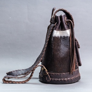 Sac à dos sud en cuir de vache pour femmes, sacoche de voyage à poches multiples, fourrure de vache - Product Image 2