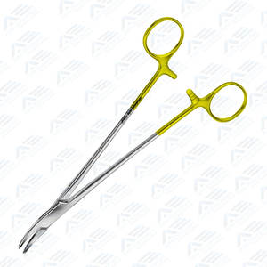 Instrument médical chirurgical, forceps orthopédiques, porte-aiguilles, forceps Durogrip Tc Heaney, porte-aiguilles incurvé - Product Image 4