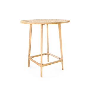 Ensemble de salle à manger moderne en bois massif, table et chaises en teck, ensemble écologique pour restaurant, café, maison, cuisine - Product Image 3