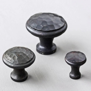 Forged Black Beeswax Beaten Cabinet Knobs for Cabinets & Drawers Metal Knobs - Product Image 3