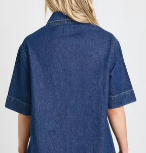 Vestido Camisero Largo de Mezclilla para Mujer al por Mayor, Fabricante de Ropa, Proveedor de Prendas de Vestir, Costuras de Calidad, OEM, Pedidos al por Mayor ODM - Product Image 4