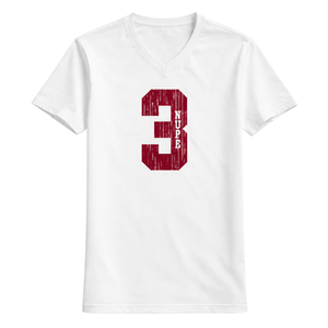 Camiseta con Cuello en V Kappa Alpha Psi Número 3 Blanca, Ropa de Fraternidad Griega con Gráfico Audaz, Comodidad Premium y Ajuste Elegante - Product Image 4