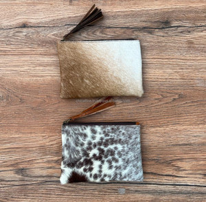 New Real Handmade Genuine Cowhide Leather Western Purse <b>Phone</b> Wallets Women Handbags Brown Leather Tassel Clutches Gift <b>for</b> Her - Product Image 4