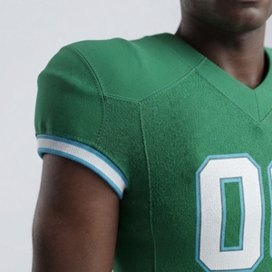 Ensemble d'uniformes de football américain personnalisés, maillot de football vert sublimé et pantalon rembourré, vêtements de sport personnalisés pour équipe de football - Product Image 4