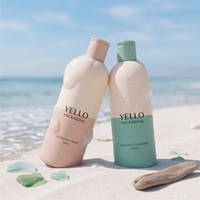 Bouteille vide en plastique HDPE 200ml 500ml couleur personnalisée pour shampoing, après-shampoing, lotion corporelle, gel douche avec pompe et bouchon à clapet