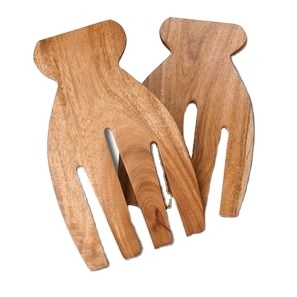 Durable Wooden <b>Salad</b> Mixer Hands for Everyday Use Natural Wooden <b>Salad</b> Tossing Hands for Healthy Meals - Product Image 4