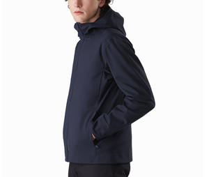 Veste coupe-vent à capuche pour homme avec logo personnalisé de qualité supérieure, en toile, coupe-vent, fermeture éclair solide, vêtements d'hiver - Product Image 3