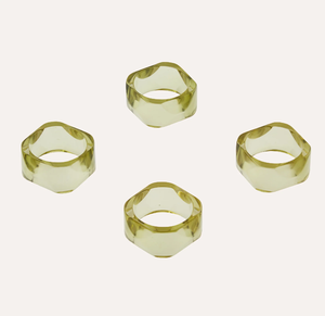 Anillo de Servilleta Clásico de Resina Epoxi, Artículo Decorativo para Vajilla, Anillo de Servilleta de Resina en Colores Rosa/Azul/Blanco - Product Image 3