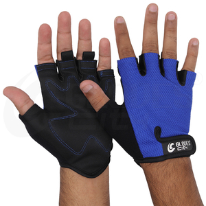 Gants de musculation demi-doigts bleus pour femmes, confortables et antidérapants, pour la gym et le fitness, collection 2026 – Offre spéciale - Product Image 1