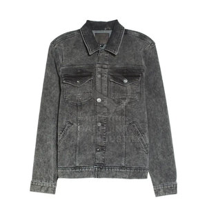 Factory Manufacture New Arrival Casual Winter <b>Men</b> Jeans <b>Jacket</b> Front Logo Customized Wholesale 100% Cotton <b>Long</b> Sleeve - Product Image 4