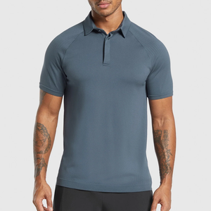 Camiseta Polo de Manga Corta de Punto para Hombre, Color Sólido, Transpirable, Informal, para Golf, Verde, Fabricante de Camisetas Polo de Golf Personalizadas - Product Image 1