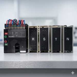 Interruptor de Transferencia Automática Magnético ATS 800A, Interruptor de Cambio de Generador de Doble Potencia 3P/4P para Uso Industrial - Product Image 1