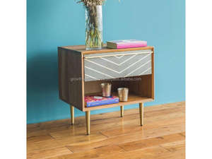 Cómoda Moderna Hecha a Mano de Madera de Mango Sólida GWE1575 de Growth World Export con 2 Cajones de Almacenamiento para Sala de Estar - Product Image 2