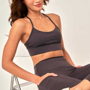 Ensemble de yoga pour femmes, solide, à séchage rapide, léger, 2 pièces, vêtements de sport, décontracté, surdimensionné - Product Image 6