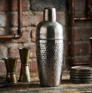 New Look Stainless Steel Hammered Shaker Wholesale Price Martini & Beverage <b>Cocktail</b> Shaker for Bartender Wine & <b>Bar</b> Use - Product Image 5