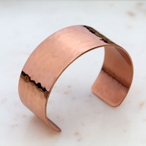 Handmade Hammered Brass Cuff <b>Bracelet</b> - Wide <b>Adjustable</b> Boho Bangle - Minimalist Jewelry Gift for Her - Product Image 2