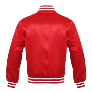 <b>Men</b> Letterman Embroidery Satin Sleeve Baseball Letterman High Quality College Street Casual Varsity Jacket Custom Satin Jacket - Product Image 4