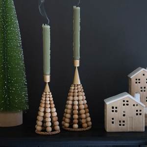 Modern Metal Candle Holder with Berry Garland Round Centerpiece for Christmas <b>Table</b> Decor - Product Image 2