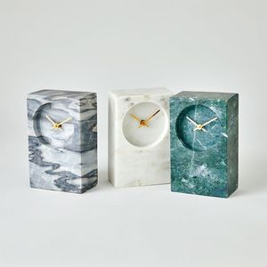 Premium Natural Marble Desk <b>Clock</b> Modern Minimalist Silent Quartz <b>Table</b> <b>Clock</b> Luxury Stone <b>Clock</b> for Home Office Decoration Gift - Product Image 3