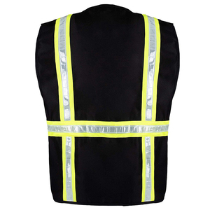 High Visibility Mesh Safety <b>Summer</b> Casual Yellow Reflector <b>Jacket</b> Reflective Vest Pockets Pullover Reversible V-neck Polyester - Product Image 5