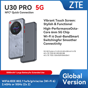 เราเตอร์<span class=keywords><strong>5G</strong></span> WiFi มือถือ ZTE <span class=keywords><strong>5G</strong></span> U30โปรเราเตอร์<span class=keywords><strong>5G</strong></span> WiFi6พกพารุ่นทั่วโลก5000mAh <span class=keywords><strong>5G</strong></span> <span class=keywords><strong>MiFi</strong></span> แบบพกพา - Product Image 1