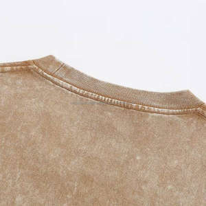 Camiseta de Alta Calidad del Fabricante, con Logotipo de Marca Propia Personalizado, Camiseta Vintage Lavada, Lavado Ácido, Desgastada, 100% Algodón - Product Image 3