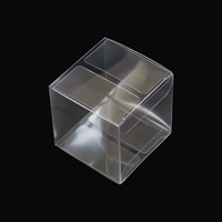 Boîte carrée pliable en PET transparent 60x60x60mm, emballage cube transparent avec vernis pour bougies parfumées, cires fondantes, emballage cadeau