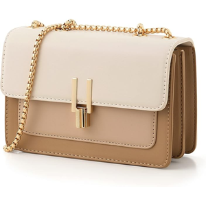 Bolso bandolera con bloques de color para mujer, bolso de hombro moderno, bolso elegante con correa ajustable para compras diarias, viajes - Product Image 1