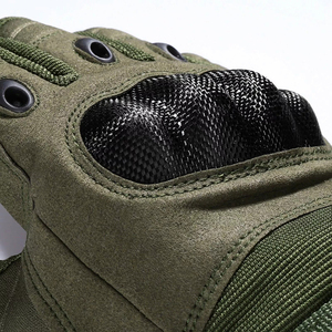 Gants tactiques en cuir pleine main de haute qualité pour les sports de plein air, le cyclisme, la chasse, l'entraînement - Antidérapants et compatibles avec les écrans tactiles - Product Image 6