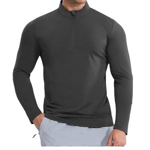 OEM Hombres Personalizado Bordado Cuarto Zip Pullover 100% Fibra de poliéster Polar Sudadera con media cremallera sudaderas con capucha de los hombres - Product Image 3
