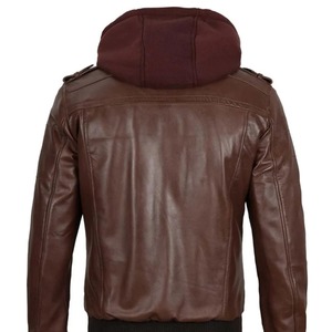 2026 New Unisex Spring Formal Motorcycle Windproof Bomber Jacket Canvas Genuine Leather Coated <b>Camouflage</b> Thin Loose Washed - Product Image 2
