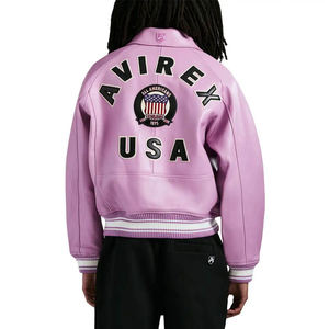 Veste bomber en cuir véritable pour homme Avirex, hiver, haute qualité, coupe-vent et respirante, grandes tailles, plusieurs couleurs, vestes Avirex - Product Image 5