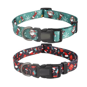 Colliers et laisse de Noël personnalisés de la meilleure qualité pour chien Harnais réglable pour chien Logo de conception pour animaux de compagnie et chats - Product Image 4