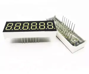 ミニサイズ小型numeradors de 6 digitos 7 7セグメント黄色フレキシブルLEDディスプレイパネル
