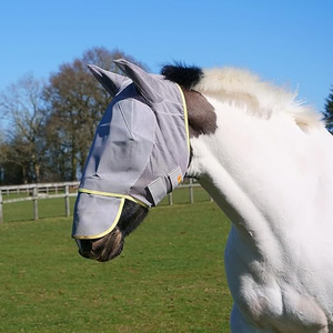 Meilleur masque anti-mouches pour chevaux, respirant, anti-moustiques, élastique, confortable, de haute qualité, protection du visage, masque de protection avec protection des oreilles - Product Image 1