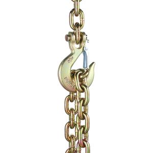 Catena di traino G80 per carichi pesanti 3/8'' x 2.9'' (confezione da 2) con ganci di traino e capacità di carico di sicurezza di 7100 libbre per il trasporto di legname - Product Image 1