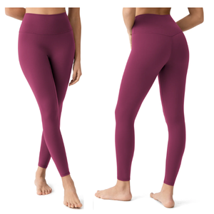Leggings de Yoga Elásticos de Cintura Alta, Tejido Básico, para Gimnasio, Fitness y Running, Diseño Sólido para Mujer, por ECHO EDGE APPAREL - Product Image 6