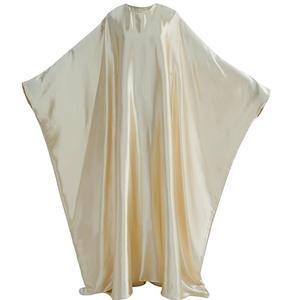 ชุดอาบายะห์ทรงปล่อยชายกว้างสำหรับผู้หญิง สไตล์ชาติพันธุ์ ชุดเดรสยาวแบบคูเวต ดูไบ ผ้าชีฟองเนื้อเงาหรูหราสำหรับวันอีด ผ้าไหมโพลีเอสเตอร์ ระบายอากาศได้ดี - Product Image 5