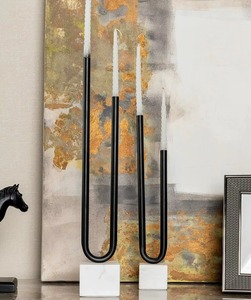 Porte-bougie créatif en métal noir de luxe de haute qualité, porte-bougie religieux pour la décoration de la maison - Product Image 4