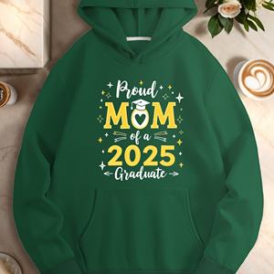 Proud Mom of a 2025 Graduate sudaderas con capucha casuales para mujer - Product Image 4