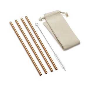 Authentic Copper Sipping <b>Straws</b> Premium <b>Metal</b> Drink Tubes Reusable Option for Serving Fresh Juice Iced Tea Smoothies and Mocktai - Product Image 2