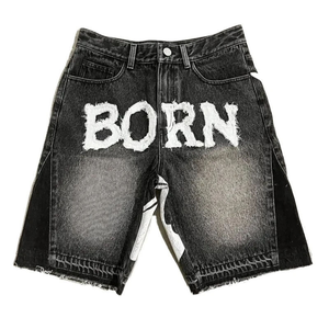 Jorts de Mezclilla de Primera Calidad, Sin Elasticidad, Mezclilla Cruda, Tallas Consistentes, Logotipo Personalizado, Artículos Esenciales, Precio - Product Image 1