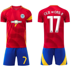 Conjunto de Camiseta de Fútbol de Verano de Alta Calidad, Tejida, Personalizada, para Hombre, Venta al Por Mayor de Fábrica OEM con Logotipo para Clubes y Equipos - Product Image 3