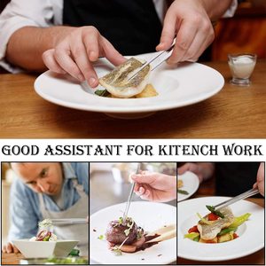 Kitchen 12 Inch Stainless Steel Chef Tweezers Long Tong with Serrated Tips Eco-Friendly for Cooking Serving Food Clips - Product Image 4