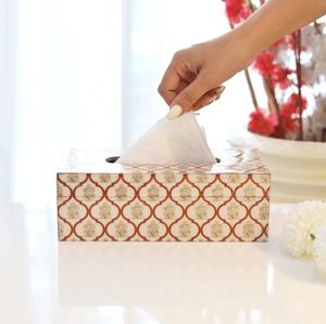 Rustic Wooden Printed <b>Tissue</b> And Napkin <b>Holder</b> Box Decorative Facial <b>Tissue</b> Dispenser For <b>Kitchen</b> Dining And Living Room - Product Image 5