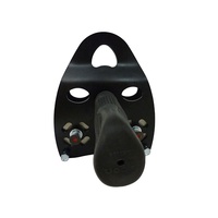 Poulie Tandem Extérieure en Acier Haute Vitesse CE 45KN pour Corde de 13mm, Chariot de Zipline Durable, OEM Disponible, Noir, 1.8kg, Marque HM Adventure