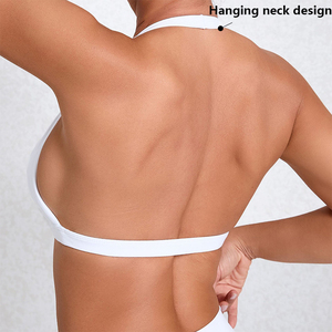 Women's High Support Training Sports <b>Bra</b> Comfortable Fit Halter Strap Eco-Friendly Breathable Spandex/Nylon Fabric Yoga - Product Image 2