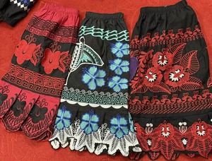 Private label unique design Floral Midi <b>Skirt</b> Summer Trendy <b>Elastic</b> Waist Pleated A-line Flowy Long <b>Skirts</b> Embroidery - Product Image 3