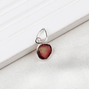 Pendentif en tourmaline serti clos, argent sterling 925, pierre précieuse facettée, fait main, style tendance, certifié GIA, bijoux pour femme - Product Image 5